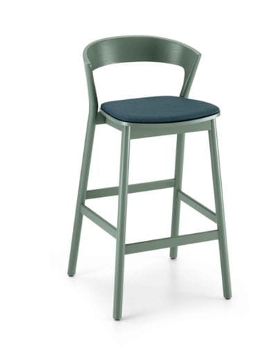 Moderner Barhocker - EDITH STOOL IMB - Traba' - Stoff / Gestell aus Esche / Gestell aus Buche