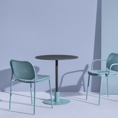 Moderner Bistrotisch - ECHO - Traba' - aus lackiertem Metall / Gestell aus gestrichenem Metall / rund