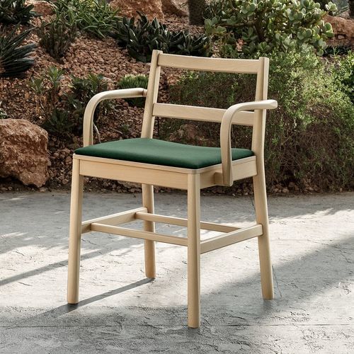 Moderner Sessel - JULIE IMB - Traba' - Leder / Stoff / Buche