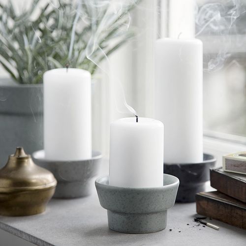 Kerzenhalter / emaillierte Keramik - OMBRIA - Kahler Design