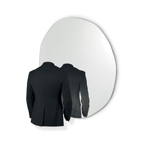 Wandmontierter Spiegel - GIOTTO - Mogg - modern / oval / silberfarben
