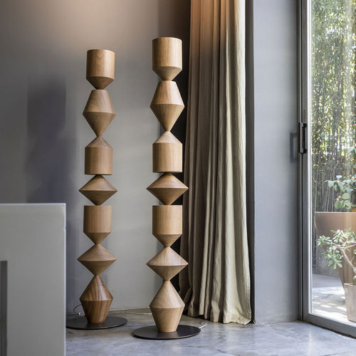 Stehleuchte - COSTANTINA - Mogg - Iroko / modern / mit Kabel
