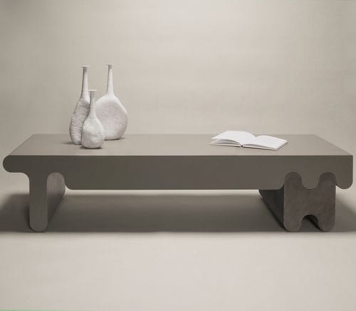 Moderner Couchtisch - Ossicle  - Giobagnara - Leder / Gestell aus Leder / rechteckig