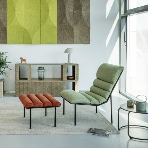 Moderner Sessel - LONG - vank - Textil / Leder / Metall