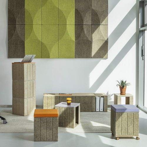 Hohes Sideboard - CUBE  - vank - modern / Hanf / modular