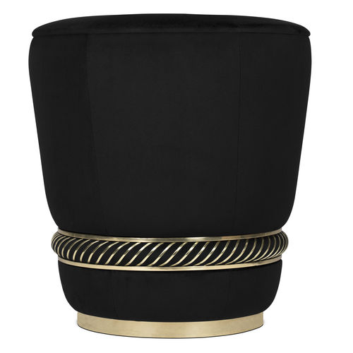 Moderner Hocker - NOIR - LUXXU MODERN DESIGN & LIVING - Samt / Gestell aus Messing / Polster