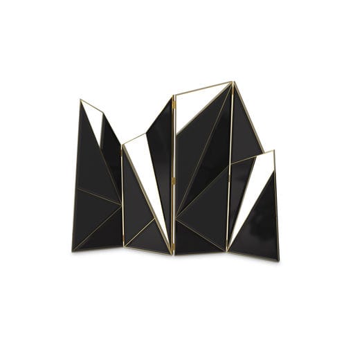 Moderner Paravent - DELTA - LUXXU MODERN DESIGN & LIVING - Holz / Messing / Leder