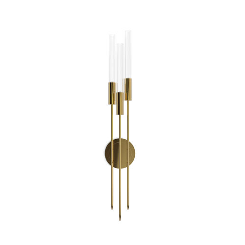 Moderne Wandleuchte - GALA TORCH - LUXXU MODERN DESIGN & LIVING - für den Innenraum / Messing mit Goldauflage / Kristall