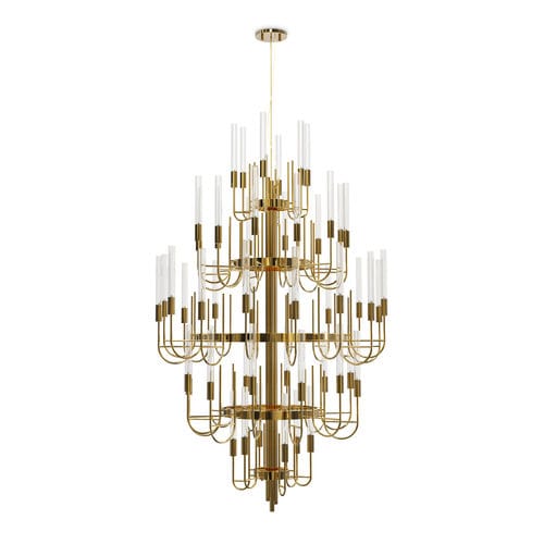 Moderner Kronleuchter - GALA - LUXXU MODERN DESIGN & LIVING - Kristall / Messing