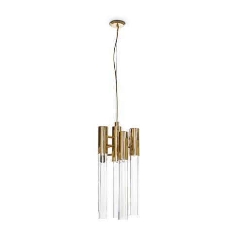 Hängelampe - BURJ - LUXXU MODERN DESIGN & LIVING - Messing / Kristall / Gold