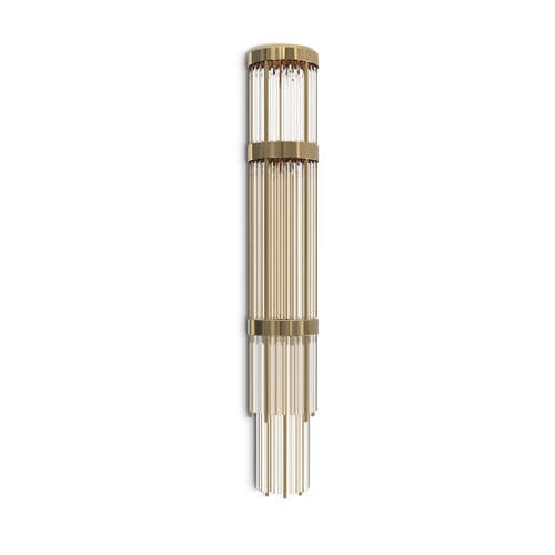 Moderne Wandleuchte - PHARO - LUXXU MODERN DESIGN & LIVING - für den Innenraum / Messing mit Goldauflage / Kristall