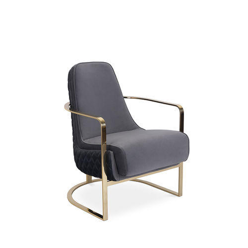 Moderner Sessel - OCADIA - LUXXU MODERN DESIGN & LIVING - Samt / Leder / Messing
