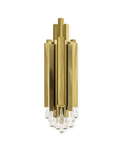 Moderne Wandleuchte - TRUMP II - LUXXU MODERN DESIGN & LIVING - für den Innenraum / Messing / Kristall