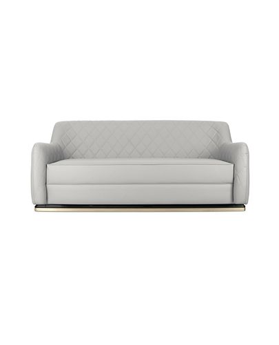 Modernes Sofa - CHARLA - LUXXU MODERN DESIGN & LIVING - Kunstleder / Leder / grau
