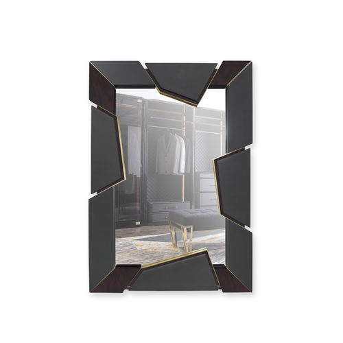 Wandmontierter Spiegel - ATHOS - LUXXU MODERN DESIGN & LIVING - modern / rechteckig / Holz