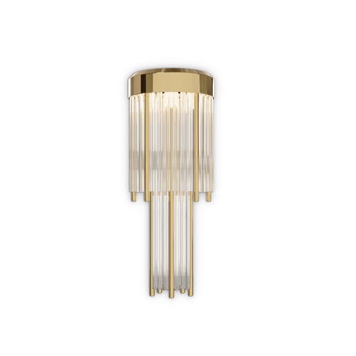 Moderne Wandleuchte - PHARO SMALL - LUXXU MODERN DESIGN & LIVING - für den Innenraum / Messing / Kristall