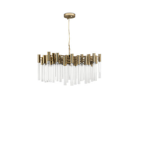 Hängelampe - Burj - LUXXU MODERN DESIGN & LIVING - Messing mit Goldauflage / Kristall / modern