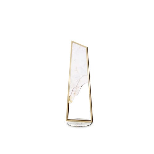Bodenlampe - MAGNA I - LUXXU MODERN DESIGN & LIVING - Messing mit Goldauflage / Marmor / modern