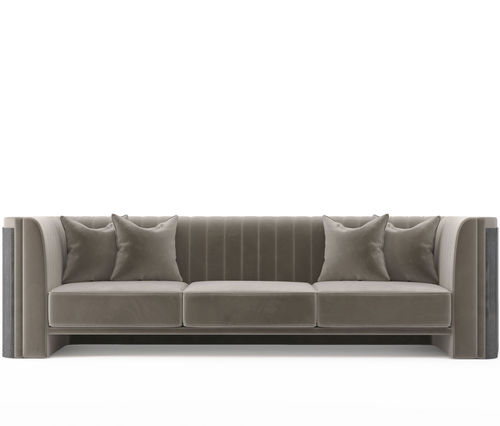Modernes Sofa - Algerone - LUXXU MODERN DESIGN & LIVING - Samt / Farbe anpassbar / Gestell aus Messing