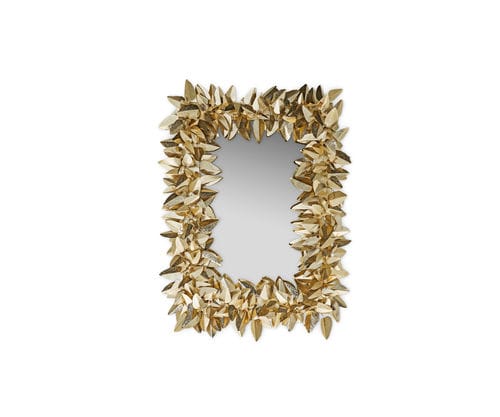 Wandmontierter Spiegel - MCQUEEN  - LUXXU MODERN DESIGN & LIVING - modern / rechteckig / Messing