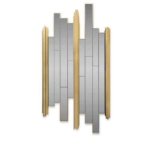 Wandmontierter Spiegel - EMPIRE - LUXXU MODERN DESIGN & LIVING - modern / Messing / gold