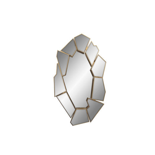 Wandmontierter Spiegel - CRACKLE - LUXXU MODERN DESIGN & LIVING - modern / poliertes Messing / gold