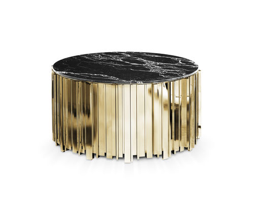 Moderner Couchtisch - EMPIRE - LUXXU MODERN DESIGN & LIVING - Messing / Marmor / Gestell aus Messing