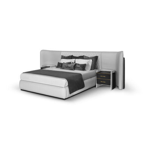 Doppelbett - CHARLA XL - LUXXU MODERN DESIGN & LIVING - modern / Polster / mit Kopfteil aus Leder
