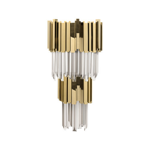 Moderne Wandleuchte - EMPIRE - LUXXU MODERN DESIGN & LIVING - für den Innenraum / Messing mit Goldauflage / Kristall