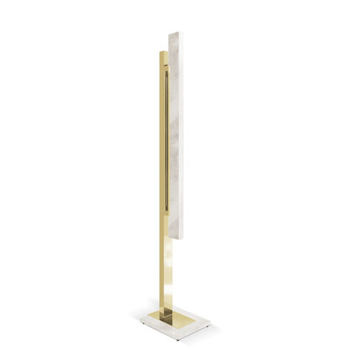 Stehleuchte - Skyline  - LUXXU MODERN DESIGN & LIVING - Messing mit Goldauflage / Alabaster / modern