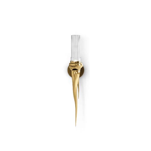 Stil-Wandleuchte - Wax Small - LUXXU MODERN DESIGN & LIVING - für den Innenraum / Messing mit Goldauflage / Kristall