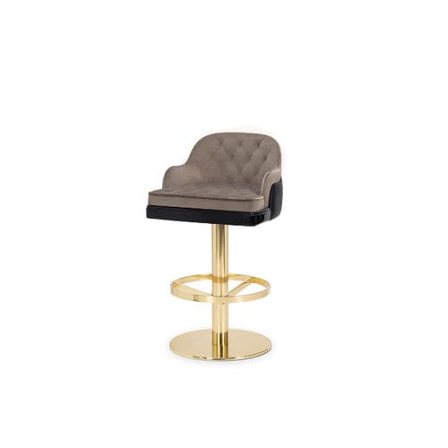 Moderner Barstuhl - CHARLA - LUXXU MODERN DESIGN & LIVING - für den Innenraum / Samt / Leder