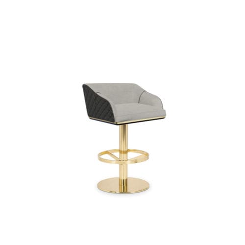 Moderner Barstuhl - SABOTEUR - LUXXU MODERN DESIGN & LIVING - für den Innenraum / Samt / Leder