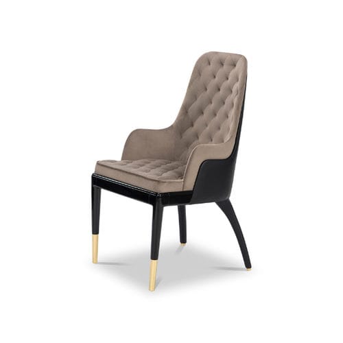 Moderner Esszimmerstuhl - CHARLA KING - LUXXU MODERN DESIGN & LIVING - für den Innenraum / Samt / Leder