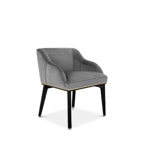 Moderner Esszimmerstuhl - SABOTEUR - LUXXU MODERN DESIGN & LIVING - für den Innenraum / Samt / poliertes Messing