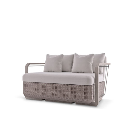 Modernes Sofa - HAMPTON - LUXXU MODERN DESIGN & LIVING - für Außenbereich / Stoff / mit Armlehnen