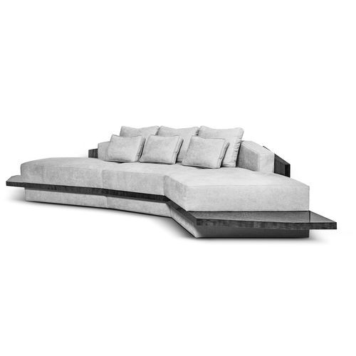 Ecksofa - ALGERONE - LUXXU MODERN DESIGN & LIVING - modern / Samt / mit abnehmbarem Kissen