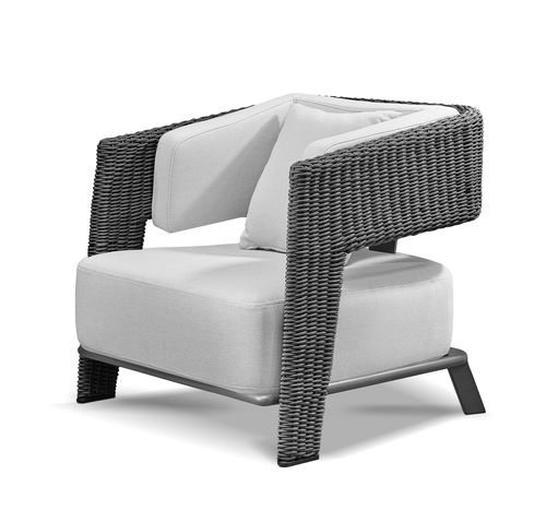 Moderner Sessel - GALEA - LUXXU MODERN DESIGN & LIVING - Stoff / Edelstahl / ergonomisch