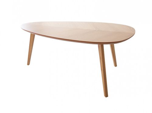 Moderner Couchtisch - LAPA - HEAVENS - Nussbaum / Natureiche / Gestell aus Eiche
