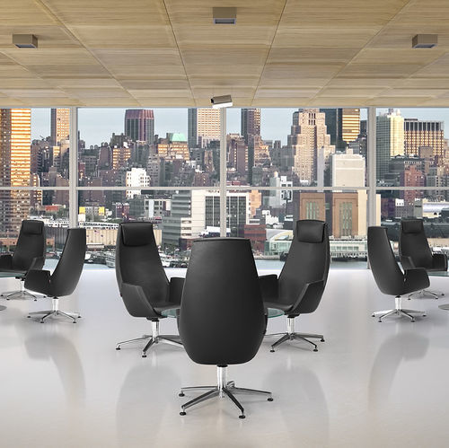 Moderner Besuchersessel - NUBIA - TALIN SRL - Stoff / Chrom / poliertes Aluminium