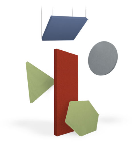 Wandmontierte Akustikplatte - AS SQUARISH - TALIN SRL - Trevira CS® / Polyester / sechseckig