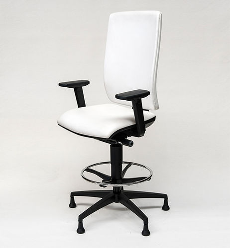 Aluminium-Arbeitsstuhl - WIND - TALIN SRL - Leder / Stoff / Nylon
