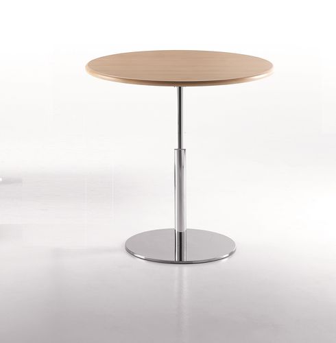 Moderner Arbeitstisch - BASIC 865 - TALIN SRL - melaminbeschichtet / Gestell aus Metall / rund