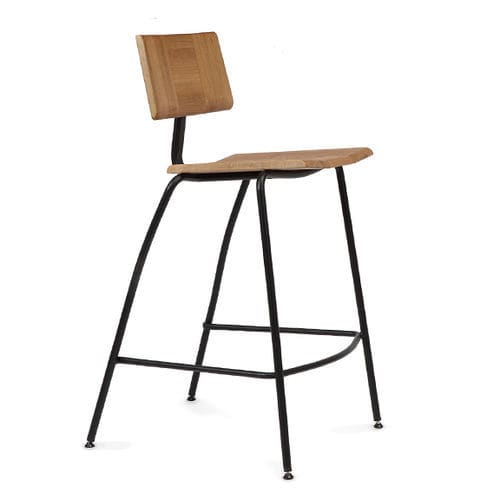 Moderner Barhocker - EAGLE - TALIN SRL - Eiche / Gestell aus Metall / mit 4 Beinen