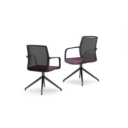 Moderner Besucherstuhl - LAYNET - TALIN SRL - für den Innenraum / Aluminium / Netz