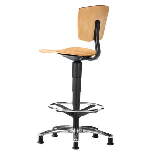 Moderner Bürohocker - VEKTA - TALIN SRL - Sperrholz / Gestell aus Metall / mit Fußstütze
