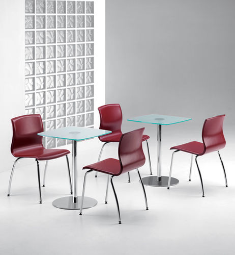 Moderner Stuhl - WEBTOP - TALIN SRL - für den Innenraum / Aluminium / Leder