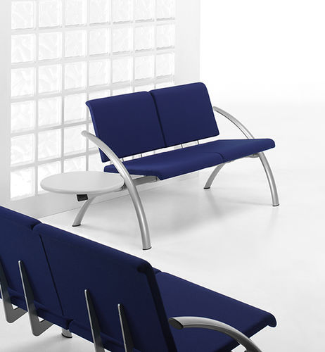 Metall-Traversenbank - LAMWOOD - TALIN SRL - Leder / Buche / MDF