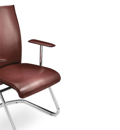 Moderner Besucherstuhl - ATHENA - TALIN SRL - für den Innenraum / Aluminium / Leder