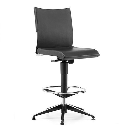 Moderner Hocker - AVIA - TALIN SRL - Leder / Stoff / Gestell aus Aluminium
